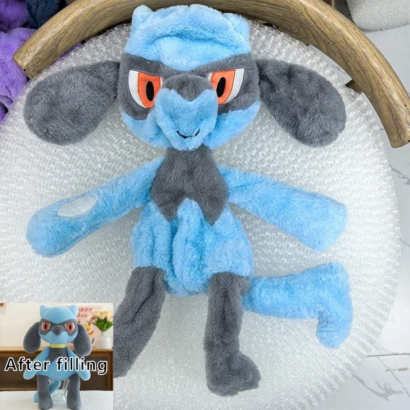 

Огромный Pokemon Riolu Lucario аниме плюшевые игрушки Pokémon Plushie Kawaii полуфабрикат кожаная кобура подушка подарок для детей на Рождество