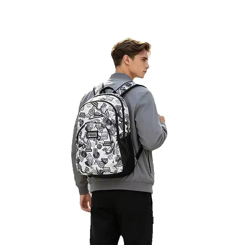 graphic-backpack-puma-black-white-school-backpack-all-over-print-adjustable-shoulder-durable-spacious-casual-campus-daypack