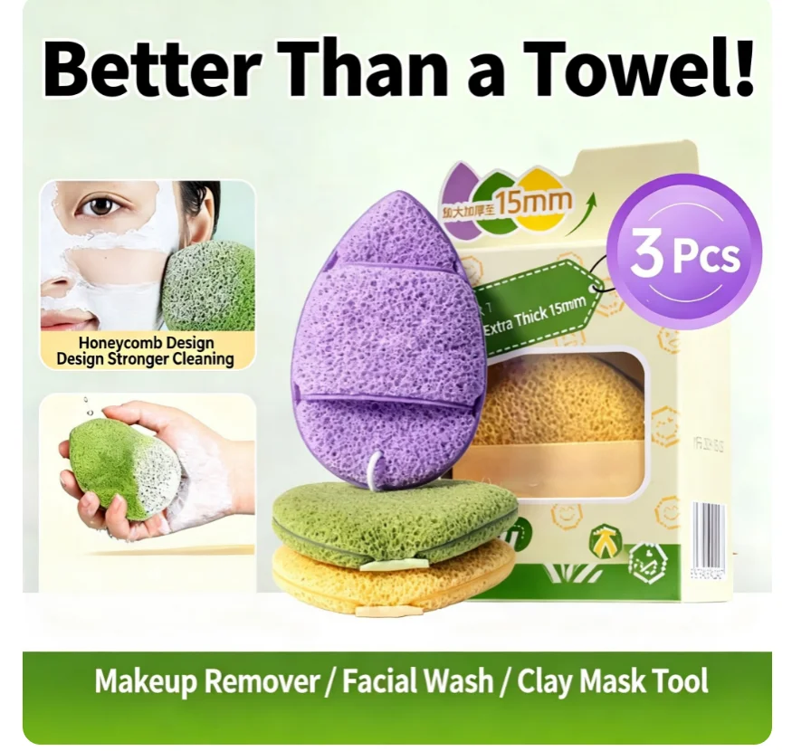 Water-Drop Gloves Facial Puff Sponge Cleansing Pad for Removing Mud Masks And Makeup Face-Wiping Sp Facial Washing Accessory