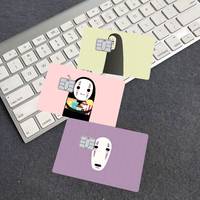 K-Kaonashi Anime Cartoon Anime Matte Front Skin Film Sticker Cover For Small Chip Credit Card Debit Card
