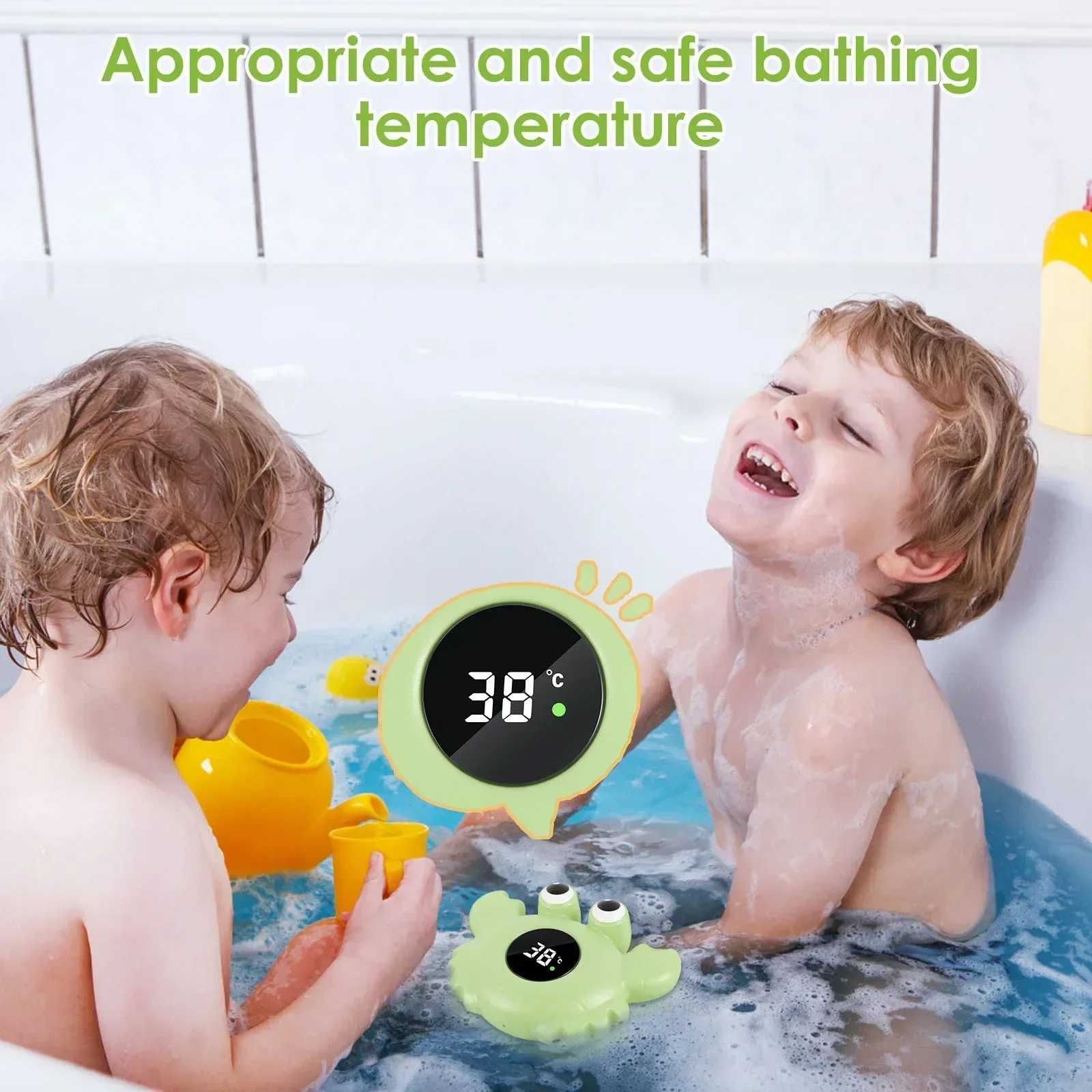 LED Baby Bath Thermometer Cartoon Floating Digital Sensitive Safe Bathtub Water Thermometer Sensor for Infants Babies Newborns