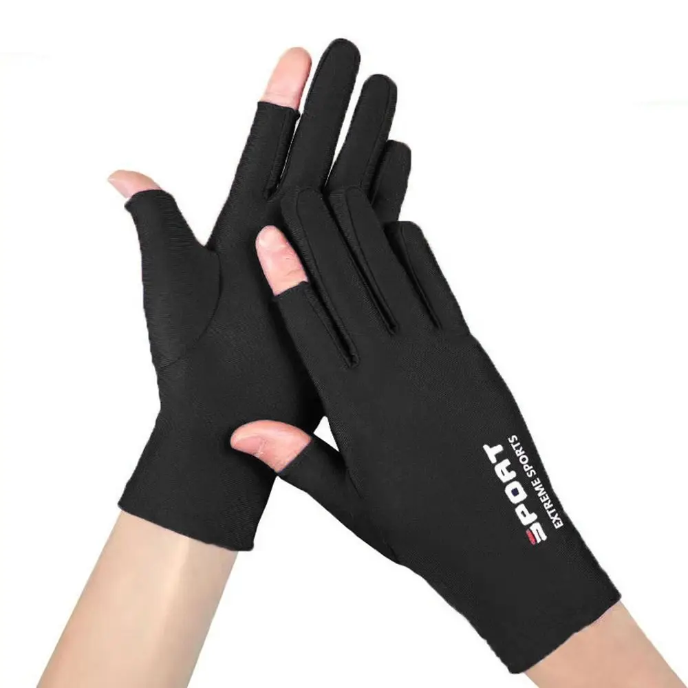 Guantes de protección solar UV finos y transpirables, manoplas elásticas antideslizantes para correr, Verano