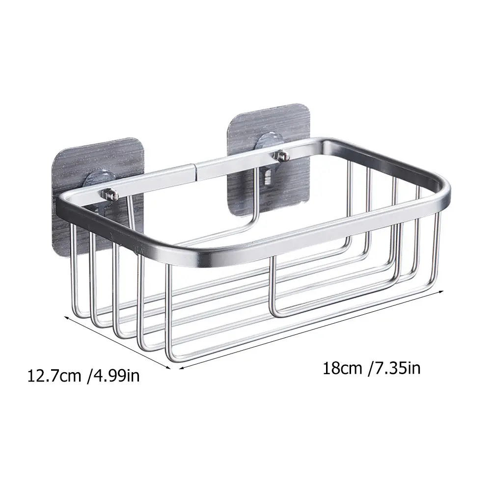 

Punch Box Bathroom Aluminum Hanging Suction Cup Roll Paper Rack Towel Shelf Sturdy Modern Design Easy