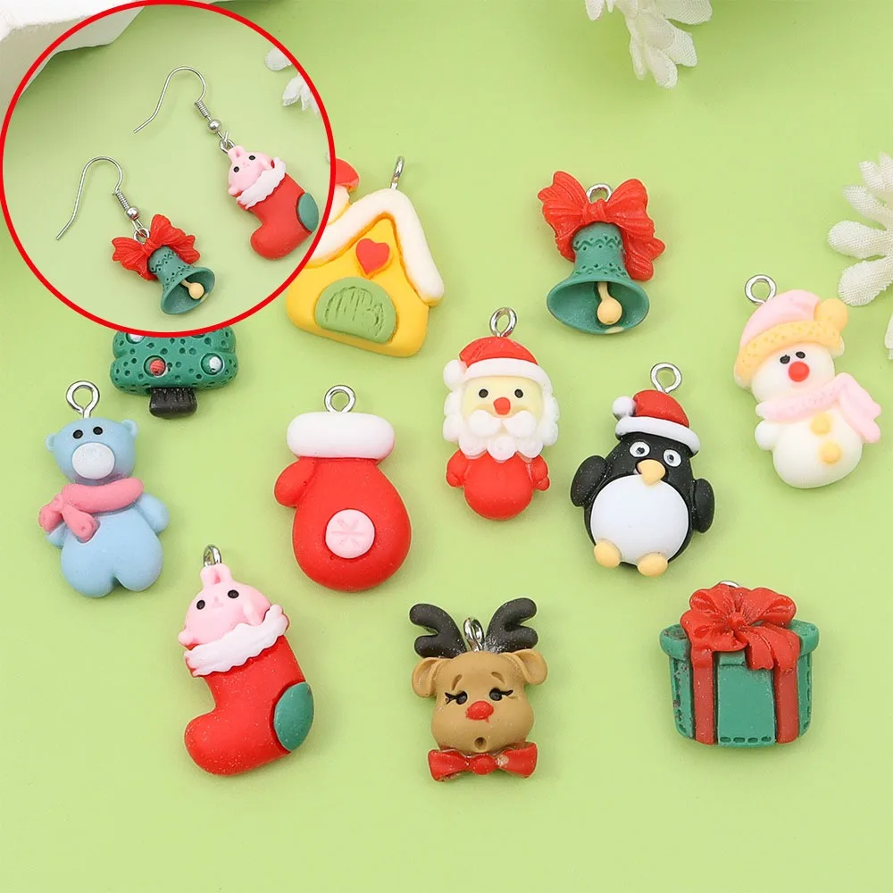 

3/12/24 шт. подвески на рождественскую тематику, серьги «сделай сам», ожерелья, подарок на Хэллоуин, День святого Валентина, День матери, День благодарения, аксессуары