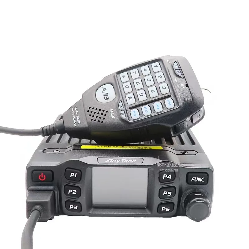 AnyTone AT-778UV Dual Band Transceptor Mini 25W Estação de Rádio Móvel VHF 136-174 UHF 400-480MHz Rádio Do Carro Amador Walkie Talkie