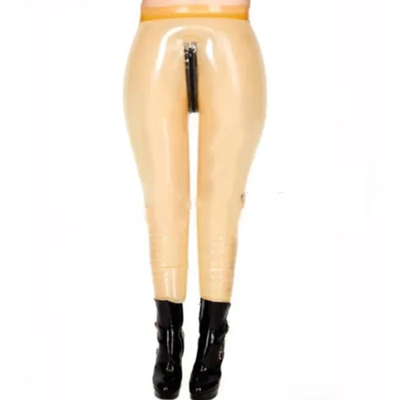 Handmade Transparent Inflatable Latex Pants with Zipper Rubber Legging Trousers