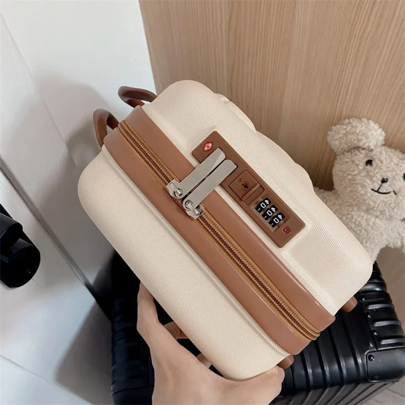 

Bear makeup box travel suitcase portable lock code mini suitcase makeup storage box storage box