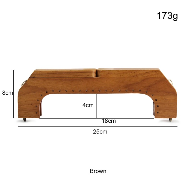 1PC Handmade Solid Wood Wallet Messenger Bag Frame Wooden Clutch Bag Frame Box Clutch Handle With Screws