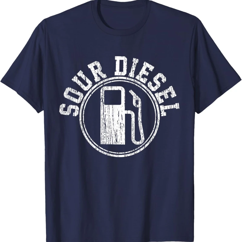 Sour Diesel Weed Funny Stoner Shirt Gift Crewneck for Men Graphic Tshirts Fashion All-match Casual Style Regular Short Sleeve