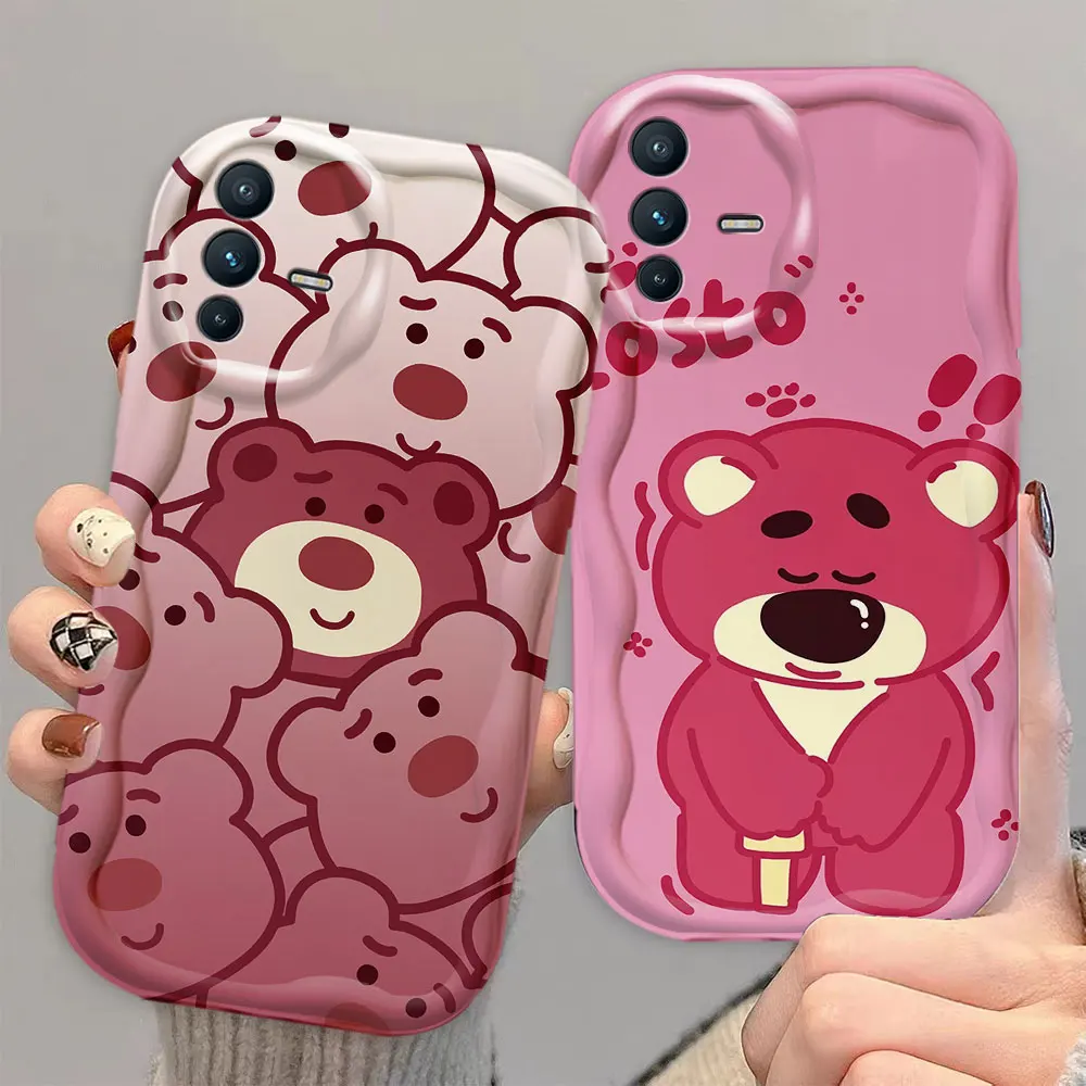 Disney Losto Strawberry Bear Wave Case For Infinix SPARK CAMON NOTE HOT 40 40I ZERO 30 30I 20 20I 12 9 POVA SMART 6 7 8 GT Case