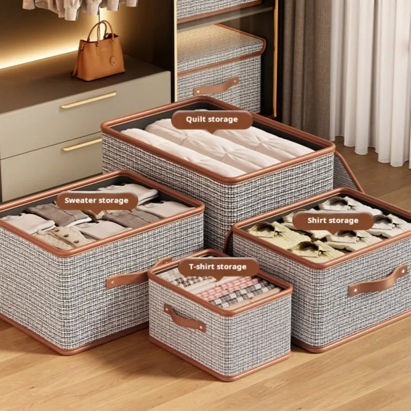 

Fabric Storage Bins with Lids and Handles Foldable Cube Organizer Basket for Organizing Pantry Toys Clothes Towels Quilt