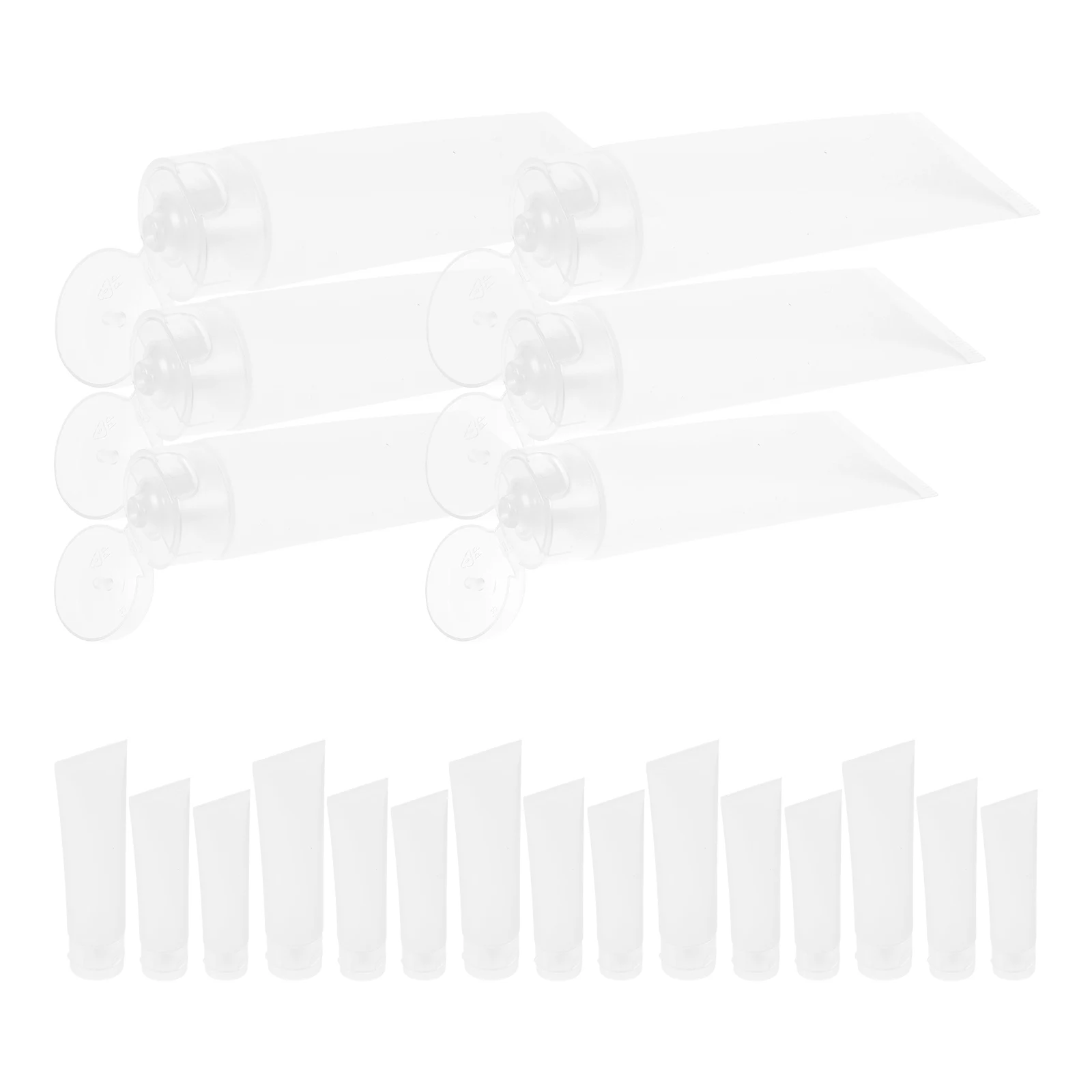 

30pcs Travel Tubes 20ml 30ml 50ml Flip Cap PE Transparent Hose for Cream Toothpaste Empty Toothpaste Tubes Gloss Storage