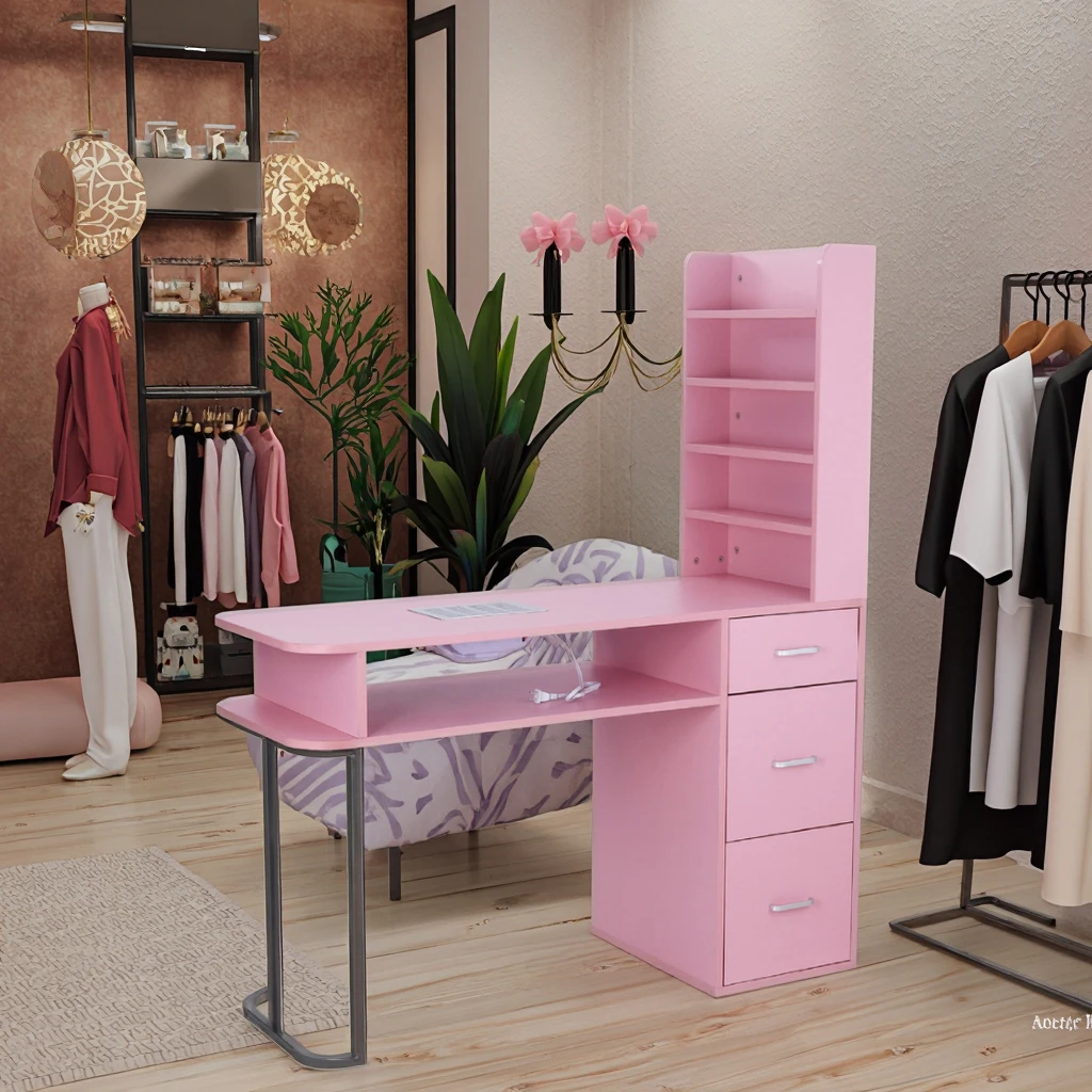 Modern Professional Nail Manicure Table Dust Collector Stainless Steel Marble Top Spa Salon Bedroom Living Room Hospital Use