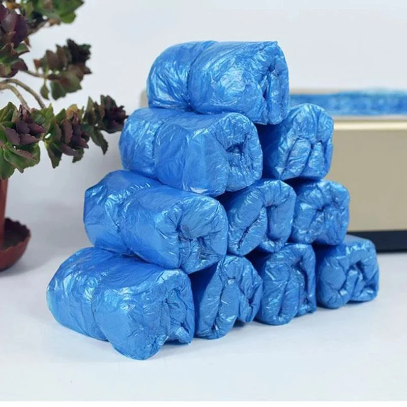 100/300/600Pcs Disposable Shoe Covers Elastic Household Indoor Shoe Covers Home Cleaning Shoe Dust Covers Protective Overshoes
