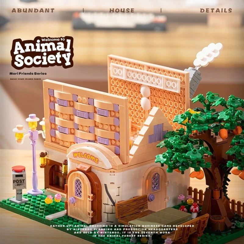 MOC Flower Tree House Building Blocks Set Animal Forest Vacation Cottage Hut Architecture Toys Adults Kids Birthday Holiday Gift