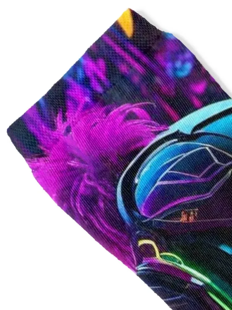 Blacklight - Cyber City Character concept Socks japanese fashion Heating sock colored Men's Socks Luxury Women's