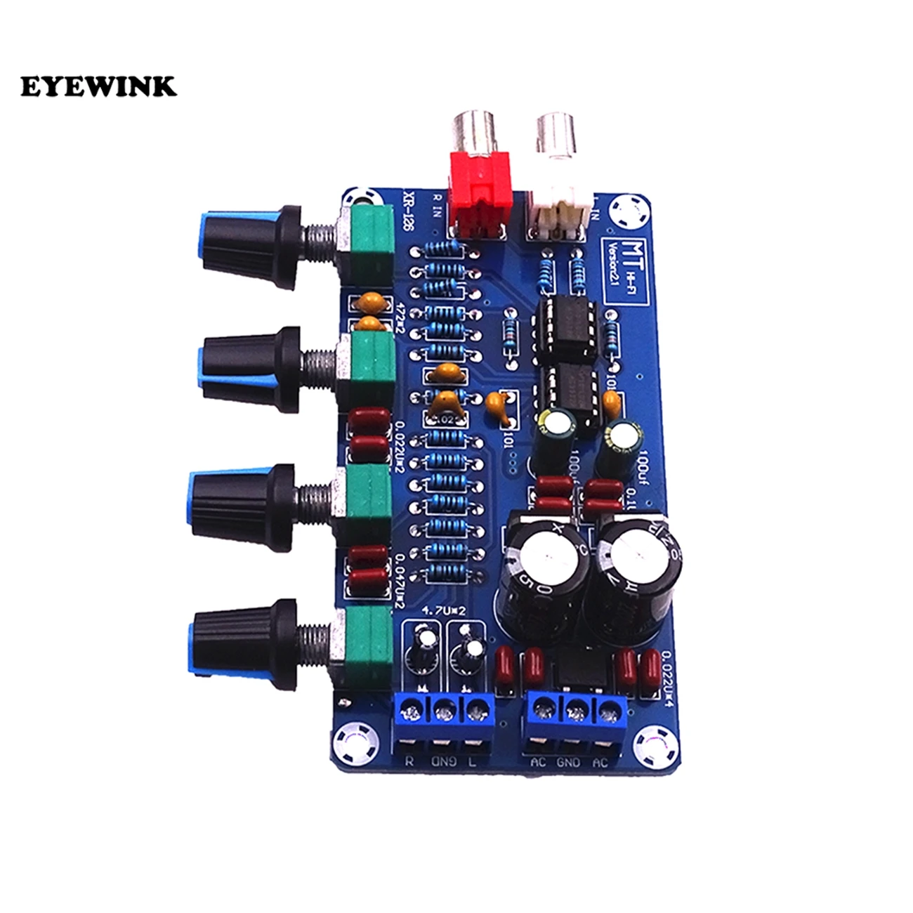 XH-M164 NE5532 Stereo Pre-amp Preamplifier Tone Board Audio 4 Channels Amplifier Module 4CH Control Circuit Telephone Preamp