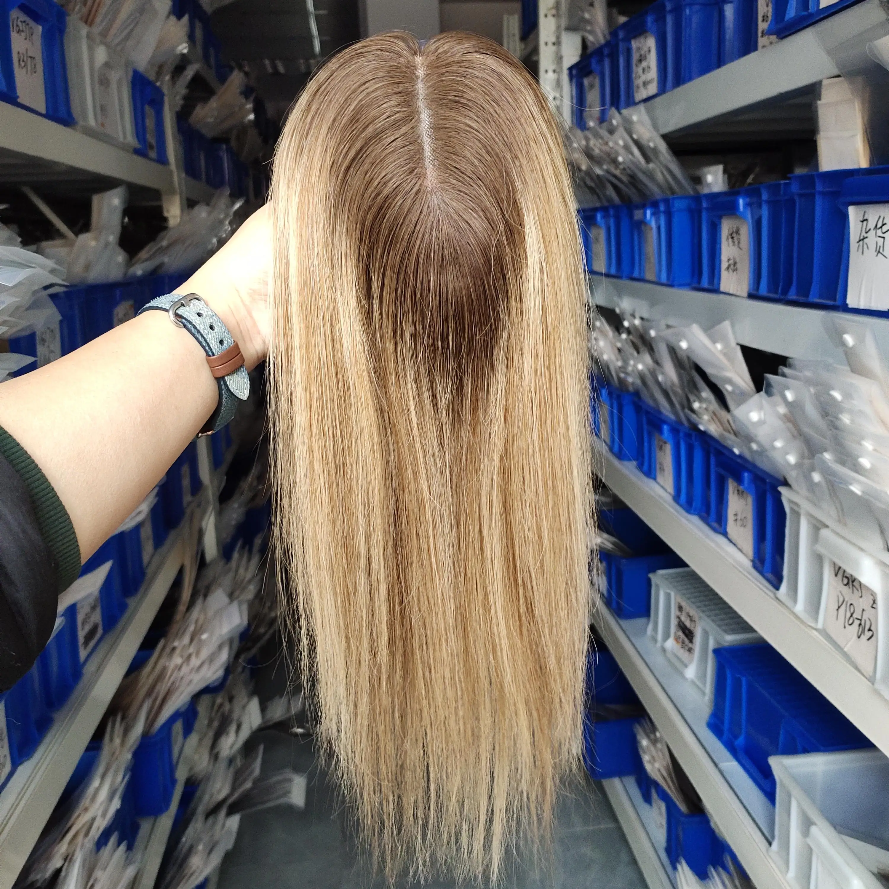 Moresoo jungfräuliches Haar Topper jungfräuliches Clip auf Haar Topper große Basis 6*7 Zoll & 3*5 Zoll Topper Haarteil für kurzes Haar menschliches Haar 4