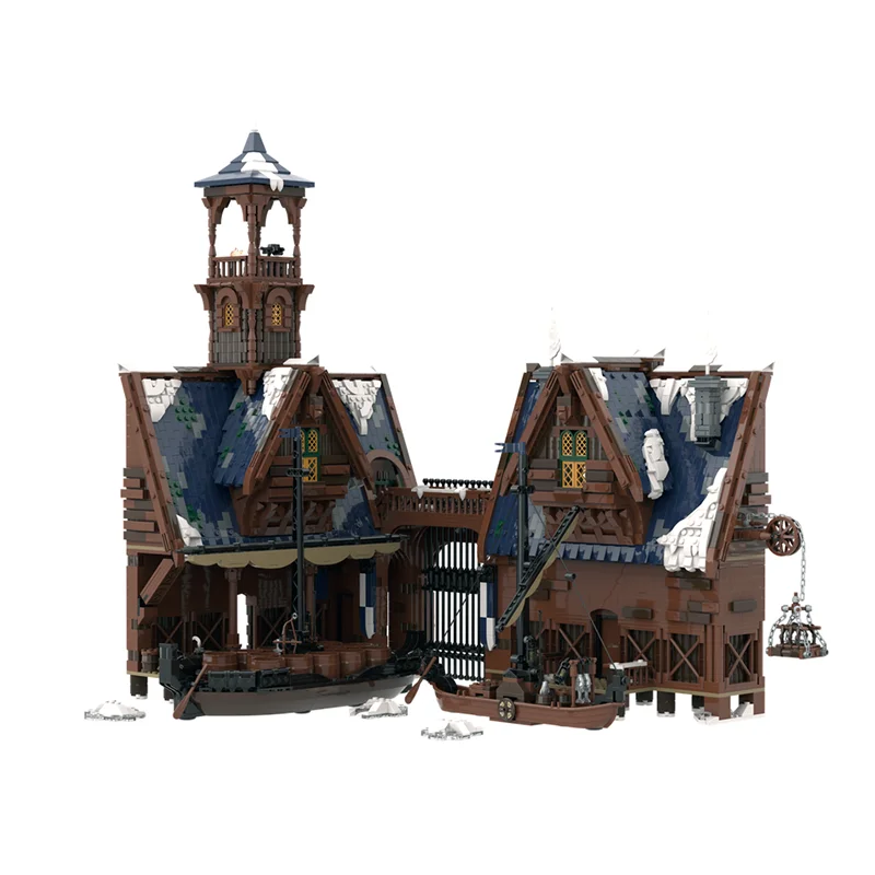 Magische Ringen Model Moc Bouwsteen UCS De Tolpoort Modulair Gebouw Model Technologie Baksteen DIY Montage Speelgoed Vakantiegeschenken