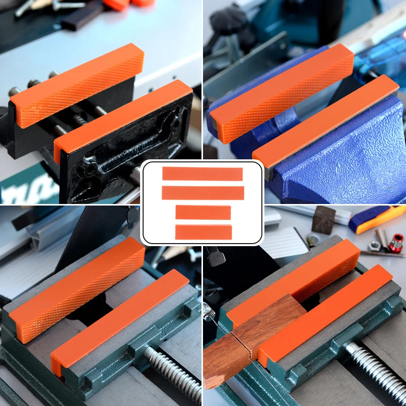 1Pair 4/6 Inch Magnetic Soft Pad Jaw Rubber For Metal Vise Bench Machine Tools For Metal Vise Bench Machine Tools