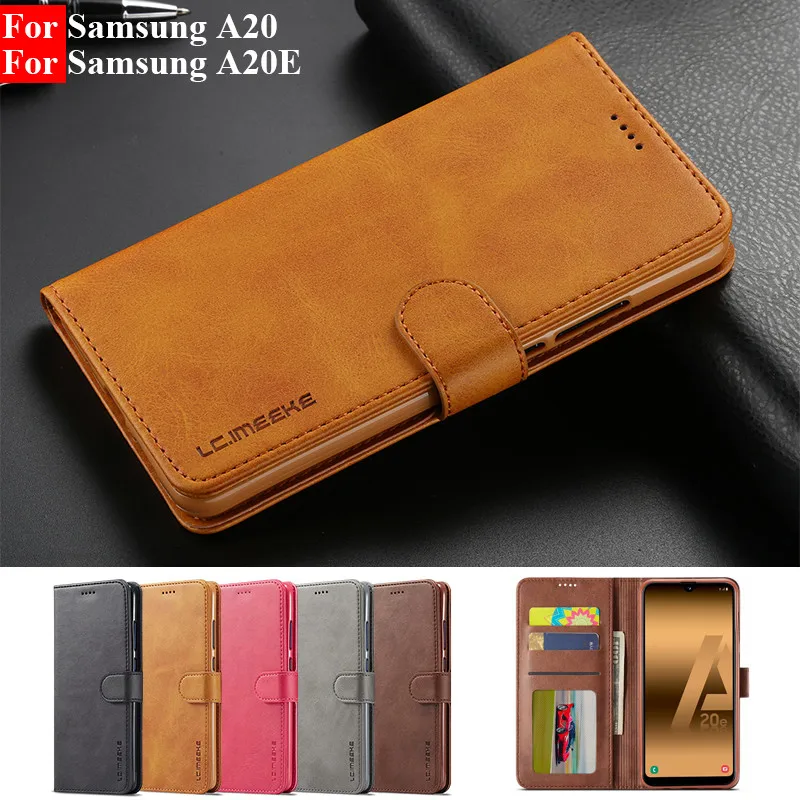 For Samsung Galaxy A20E Case Leather Vintage Phone Case On Samsung A20 Case Flip 360 Magnetic Wallet Case For Samsung A 20 Cover