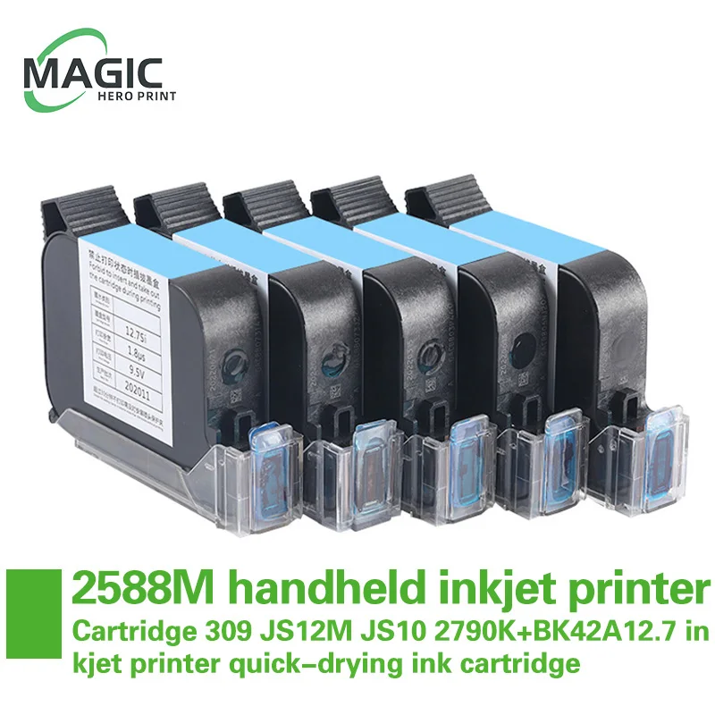 12.7MM RP2588+ 2588M handheld inkjet printer cartridge 309 JS12M JS10 2790K+BK42A12.7  inkjet printer quick-drying ink cartridge