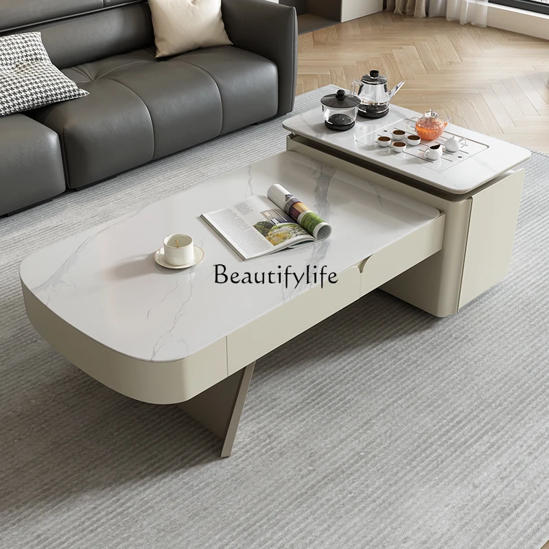 

Multifunctional Stone Plate Kung Fu Tea Table Living Room Home Modern Minimalist Large and Small Apartment Type Tea Making Table