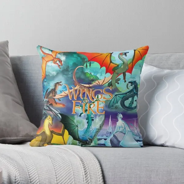 Wings Of Fire All Dragon Series  Printing Throw Pillow Cover Soft Comfort Home Hotel Cushion Car Pillows not include One Side