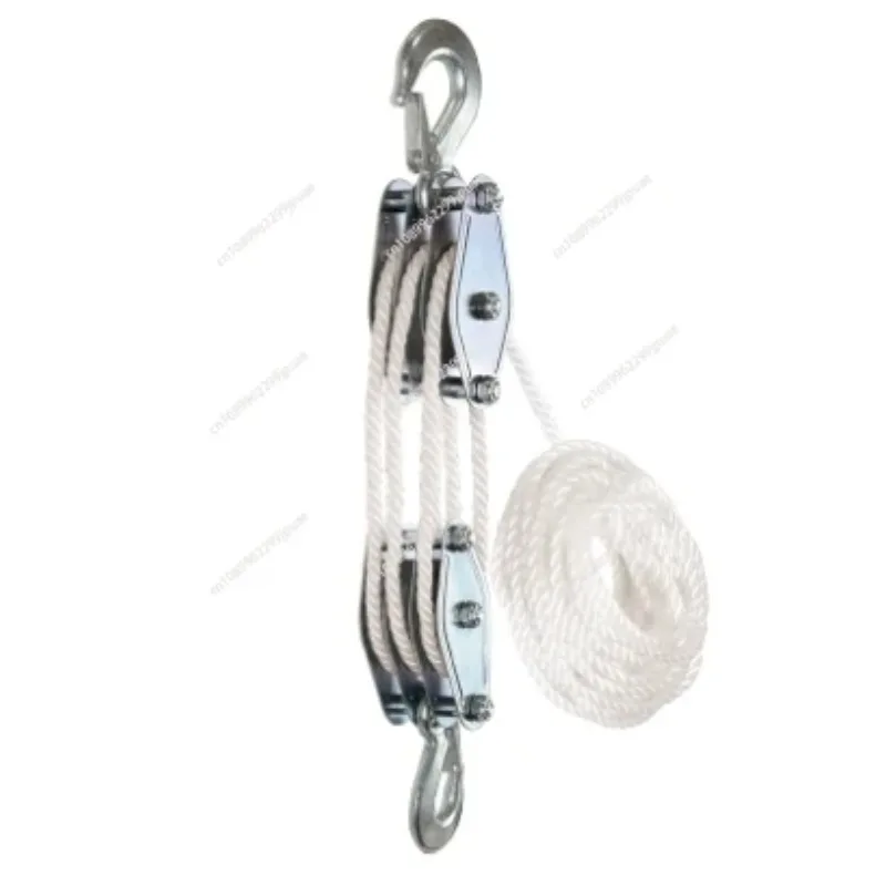 250KG Galvanized Labor Saving Mini Manual Chain Pulley Block Lightweight Rope Lifting Hoist Small Construction Crane Equipment