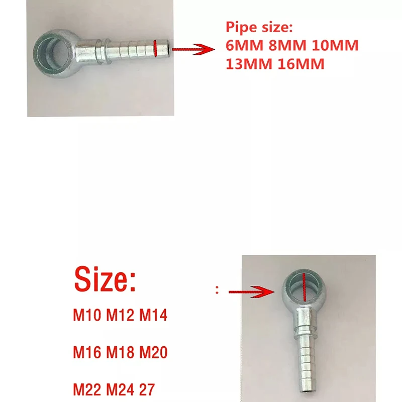 Universally Hydraulic Fitting Oil Return Pipe Joint Diesel Pipe Joint Q-type Hollow Screw Oil Pipe Joint Ball Head Adapter