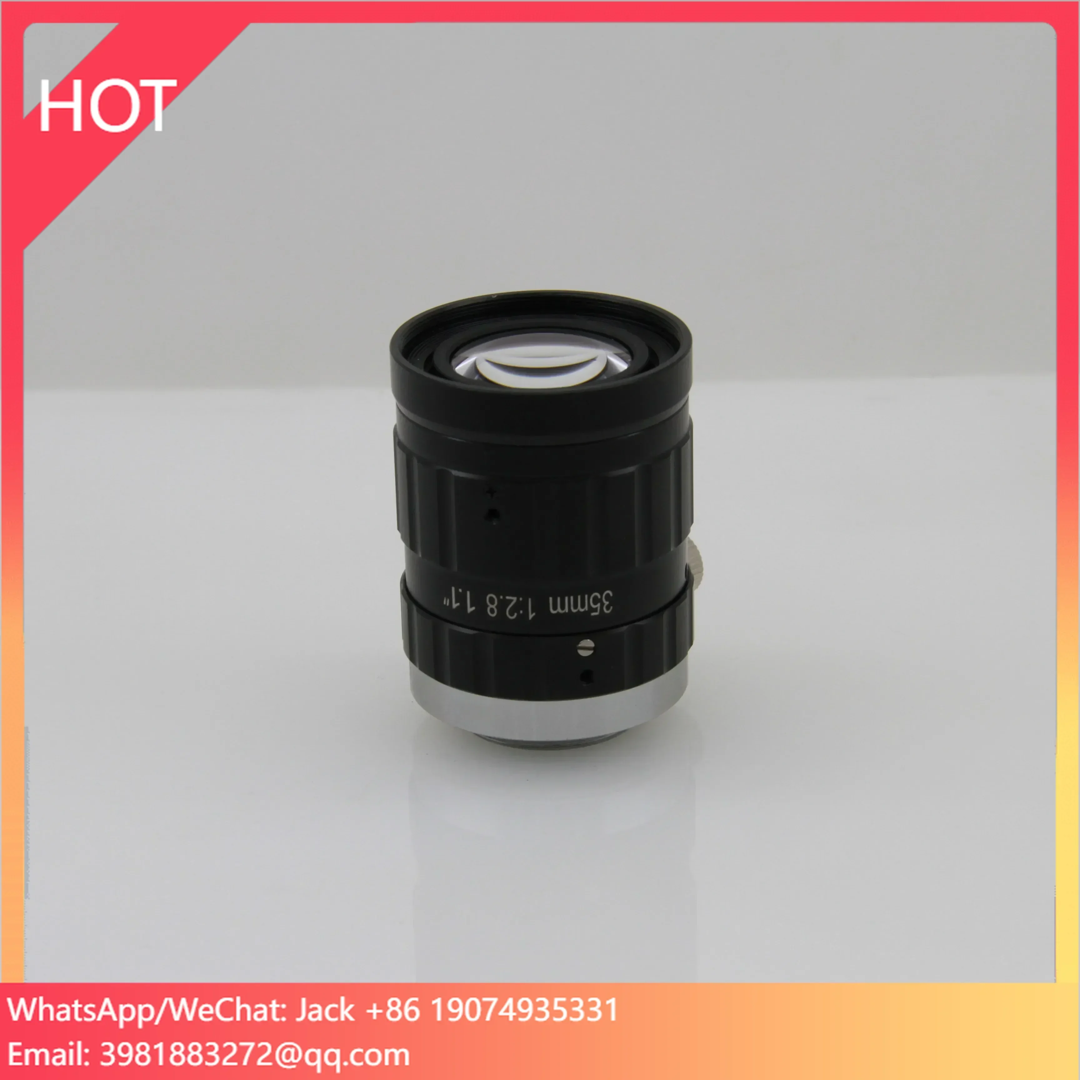 

Smart Security CCTV Camera Lens 1.1" 10MP Resolution Fixed EFL=35mm F2.8 C Mount HFOV=22.6 WebRTC