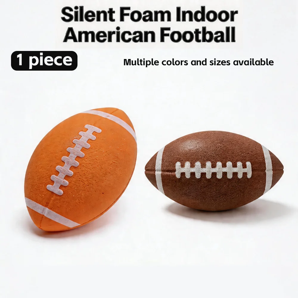 

Silent Indoor Foam American Football, No Inflation Soft Quiet Rugby Ball, Kids Safety Anti-Collision Play Toy Holiday Gift