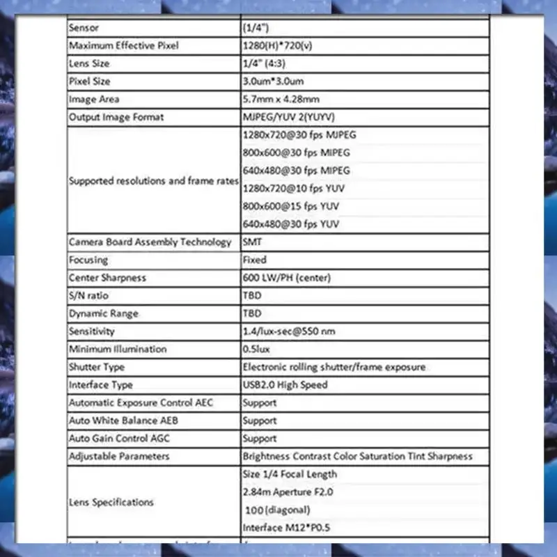 

ABSU New 3PCS 100 Degree Camera Module 1MP OV9732 1280X720 USB Free Driver Manual Focus,With 3+2 Meter Cable For Winxp/7/8/10