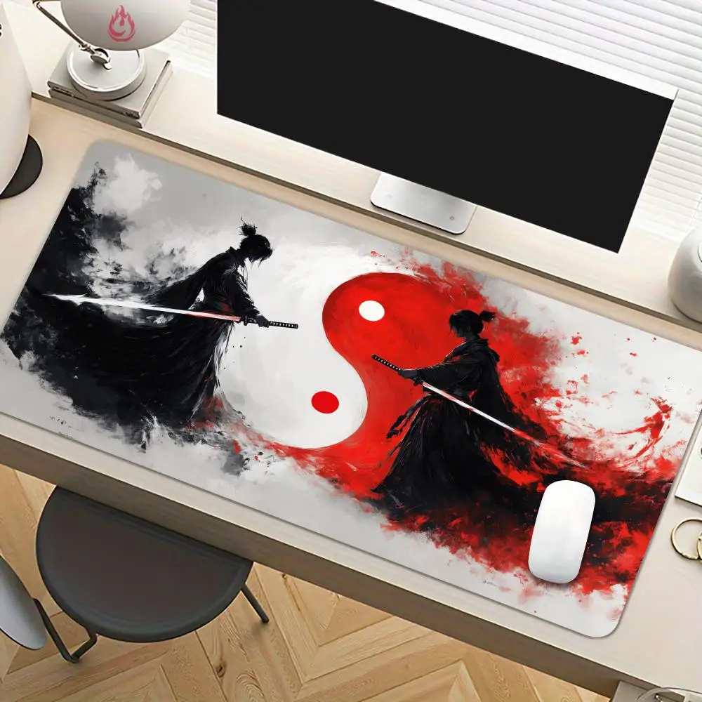 

Taiji Warrior Duel Design gaming Mouse Pad Desk Mat Non-Slip office mousepad pc accessories keyboard Gaming mats tapis souris