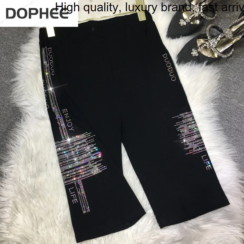 Female Tide Brand Leggings 2023 New Spring Summer Knee-length Bottoming Pants Slimming Streetwear Cropped Trousers