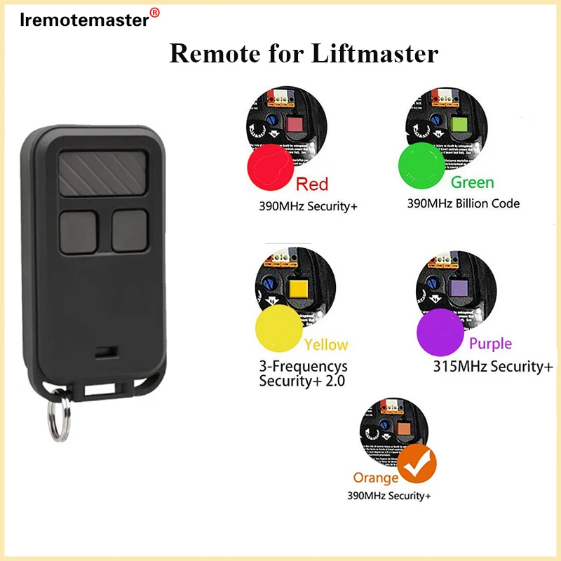 3-Button 310/315/390mhz J890MAX REMOTE For LiftMaster 890max Garage Door Opener Remote Replacement Mini Key Chain