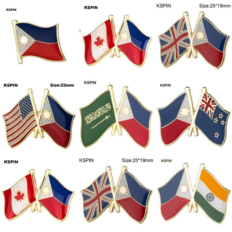 

10pcs a lot Philippines Flag Laple Pin Badge Brooch