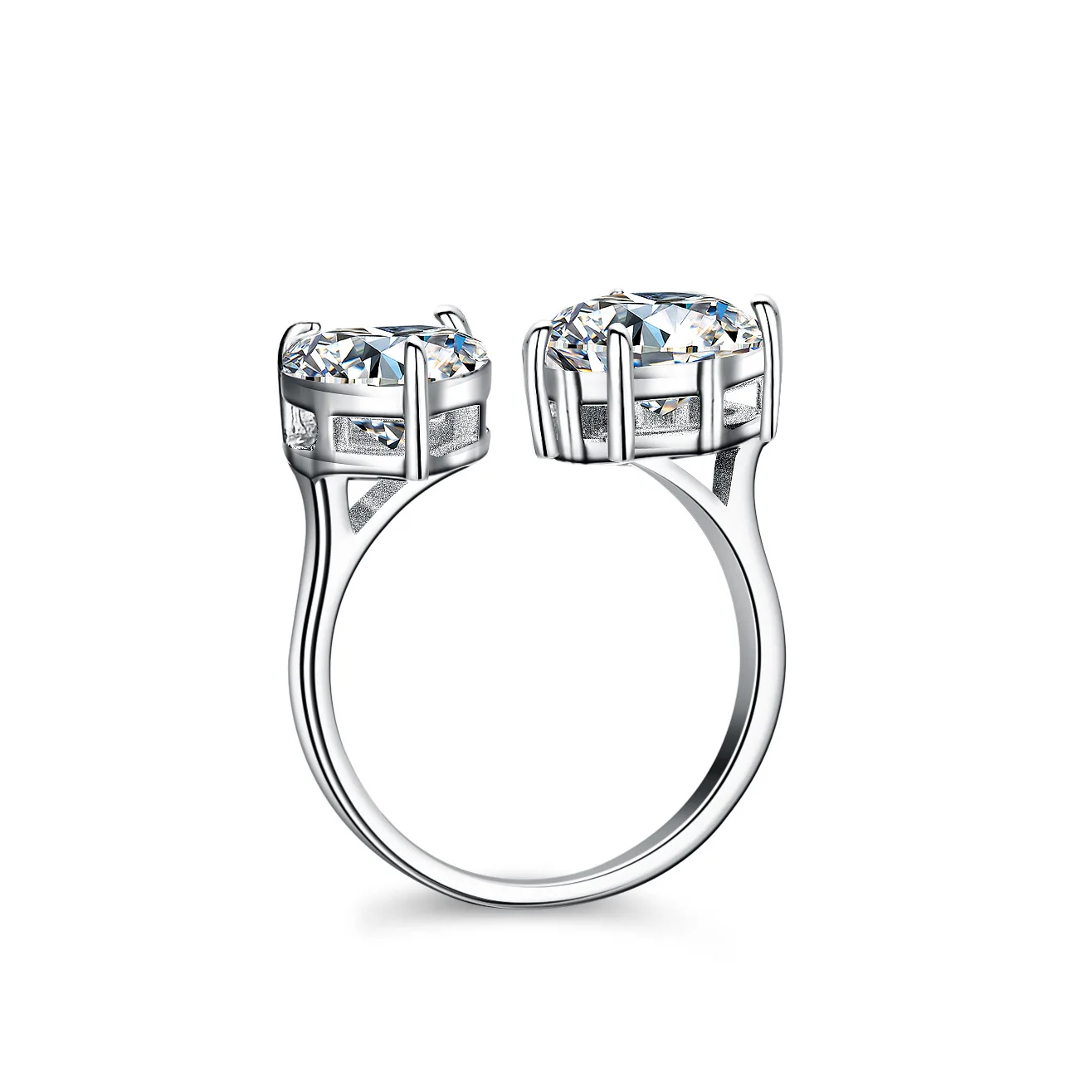 Luxury Inlaid Pear-Shaped Ring 6ct Moissanite PT950 Platinum - Exquisite texture, pear motif, BFF envy-worthy piece