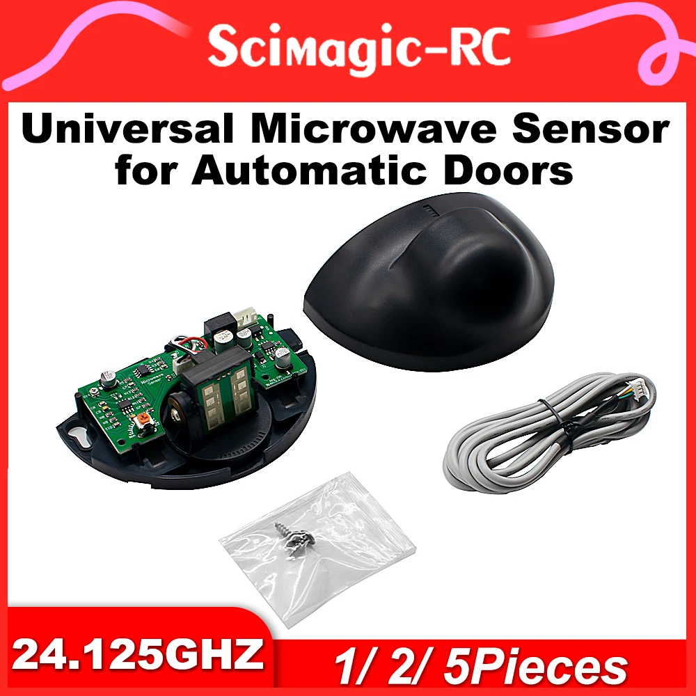 Para portas automáticas de garagem, portão de correr, portas de persiana, sistema de balanço deslizante. Sensor de movimento de micro-ondas 24.125GHZ 12V-24V