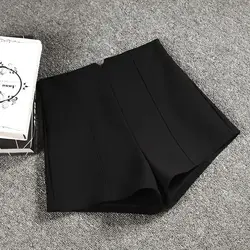 Black High Waist Zipper Patchwork Thin Casual Hot Pants Summer New Solid Color Slim Youth Shorts Fashion Trend Women Clothing