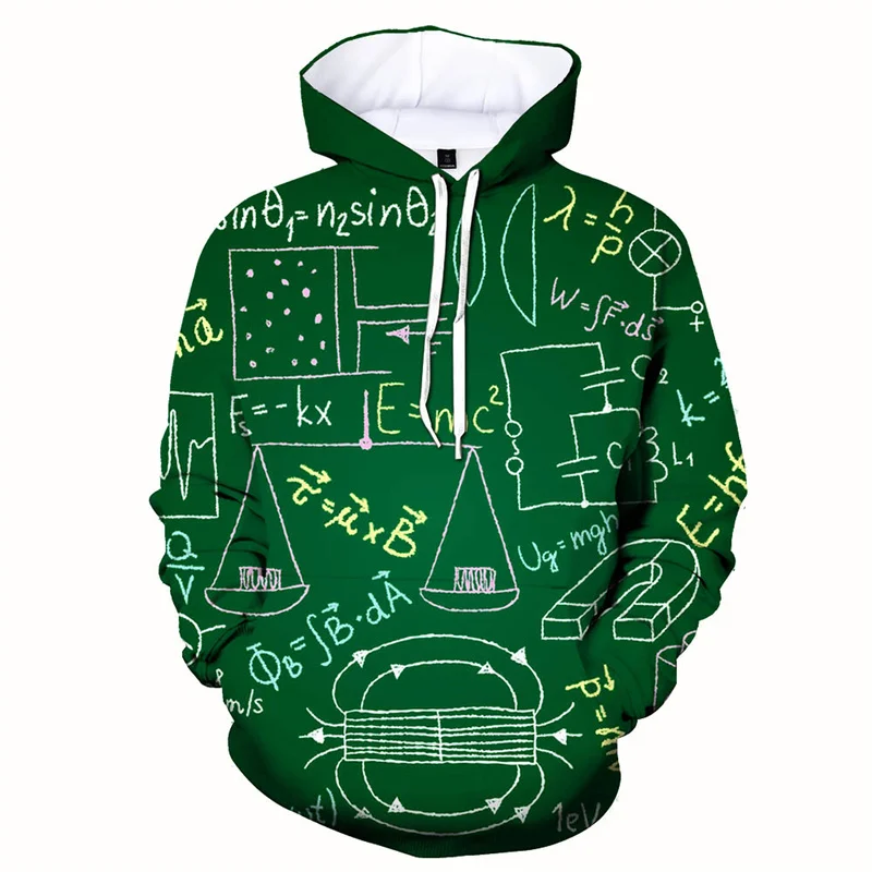 Mathematical Formula 3d Printed Hoodies For Men Kids Cool Street Long Saleeves Hoodie Autumn Tops Oversized Sweatshirt Coat