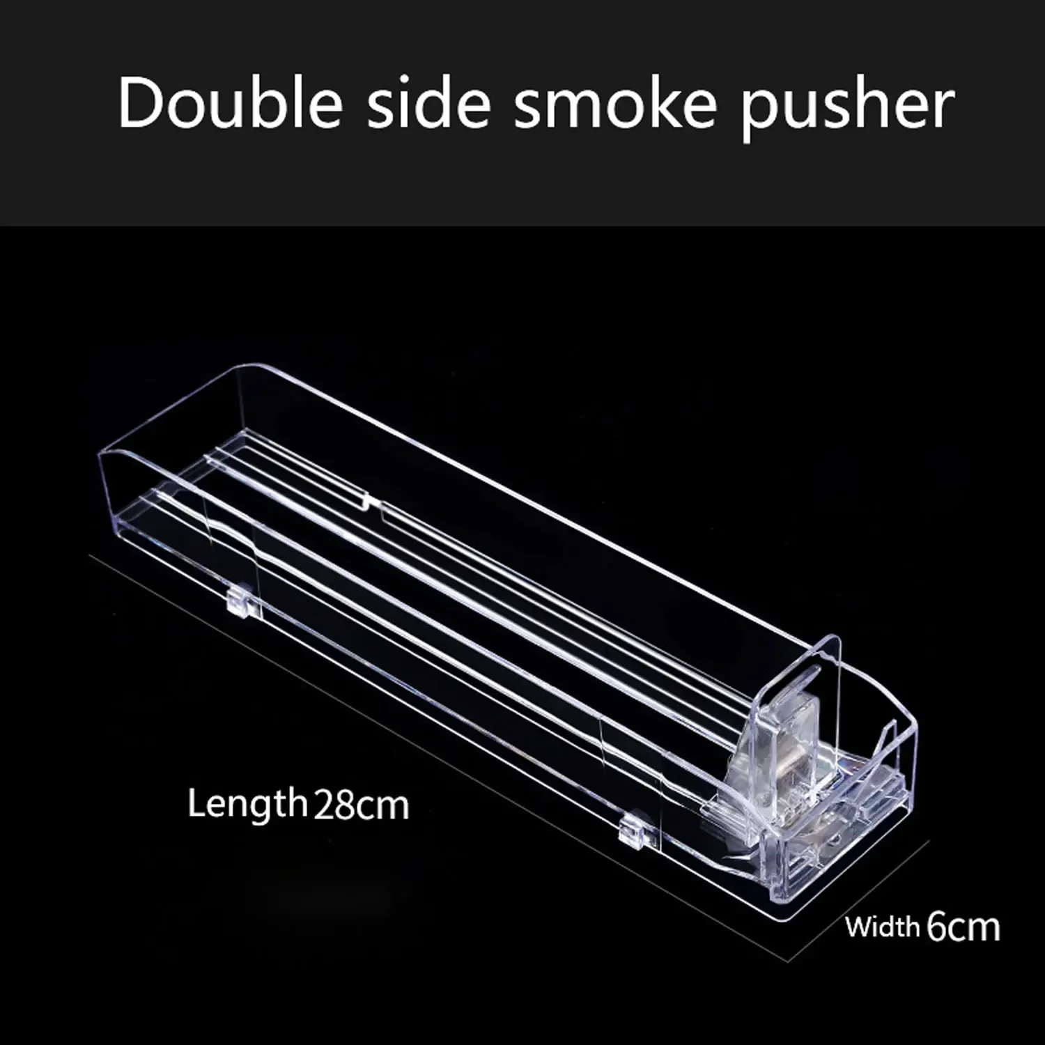 28x6x4cm Auto-Push Pushers Cigar Automatic Candy Retail Holder Rack Labels Cigarettes Push Store for Case Pusher Clear