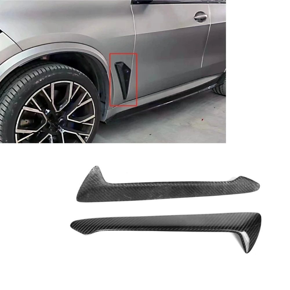 

STLFDry Carbon Fiber Overlay Side Fender Vent Cover Trim LD Style Replace for BMWs X5M F95 2019-2022