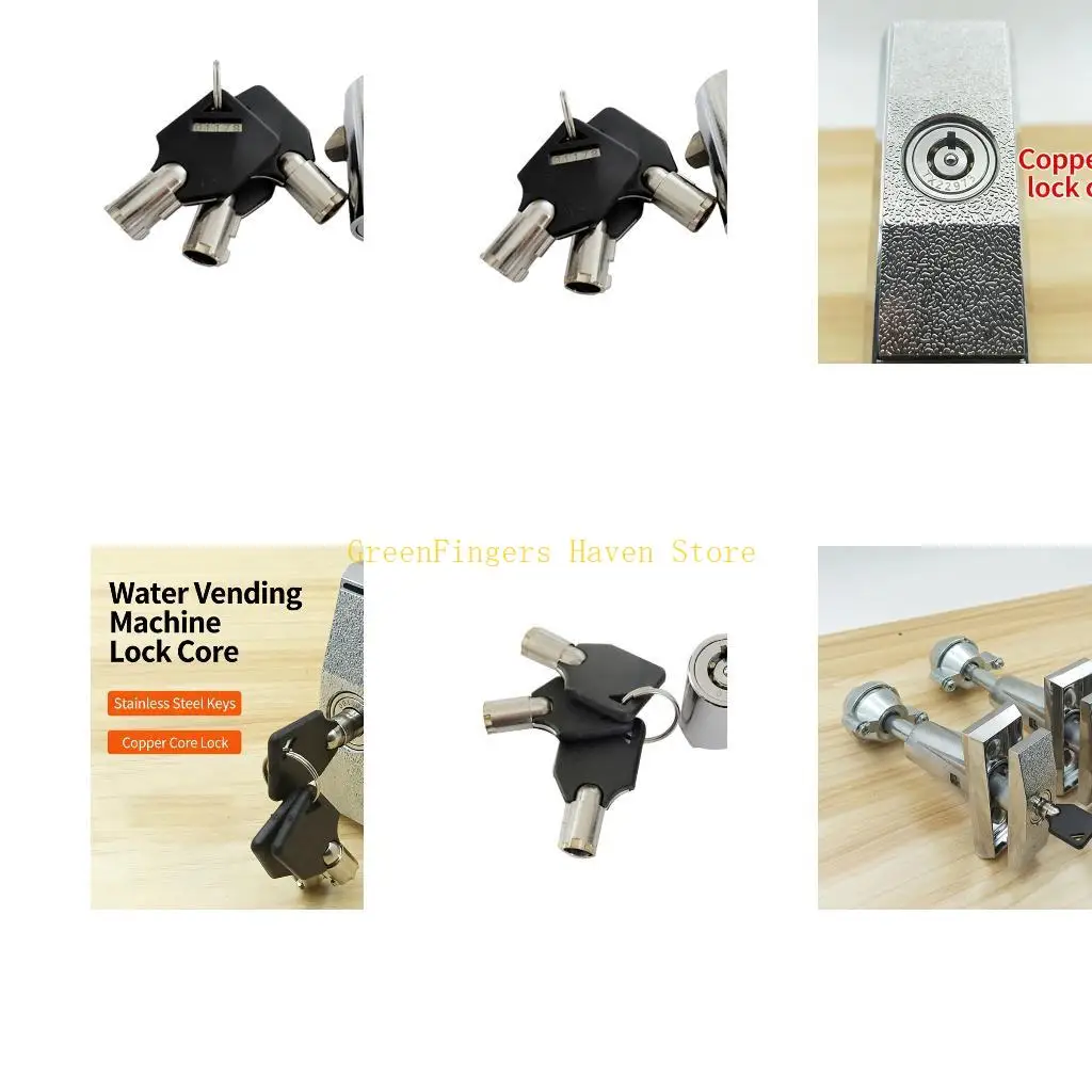 F68D Vending Lock Cylinder with Universal Industrial Equipment Lock Cores for Long Lasting Protections Easy to Install