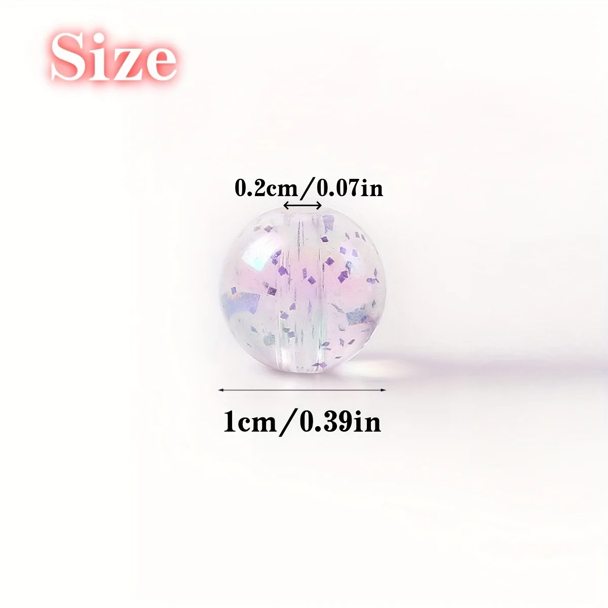 10/8/6 مللي متر مختلط اللون AB مسحوق شغل الخرز الشفاف DIY بها بنفسك حبة صنع الملحقات الفاصل الزخرفية الخرز لصياغة #4