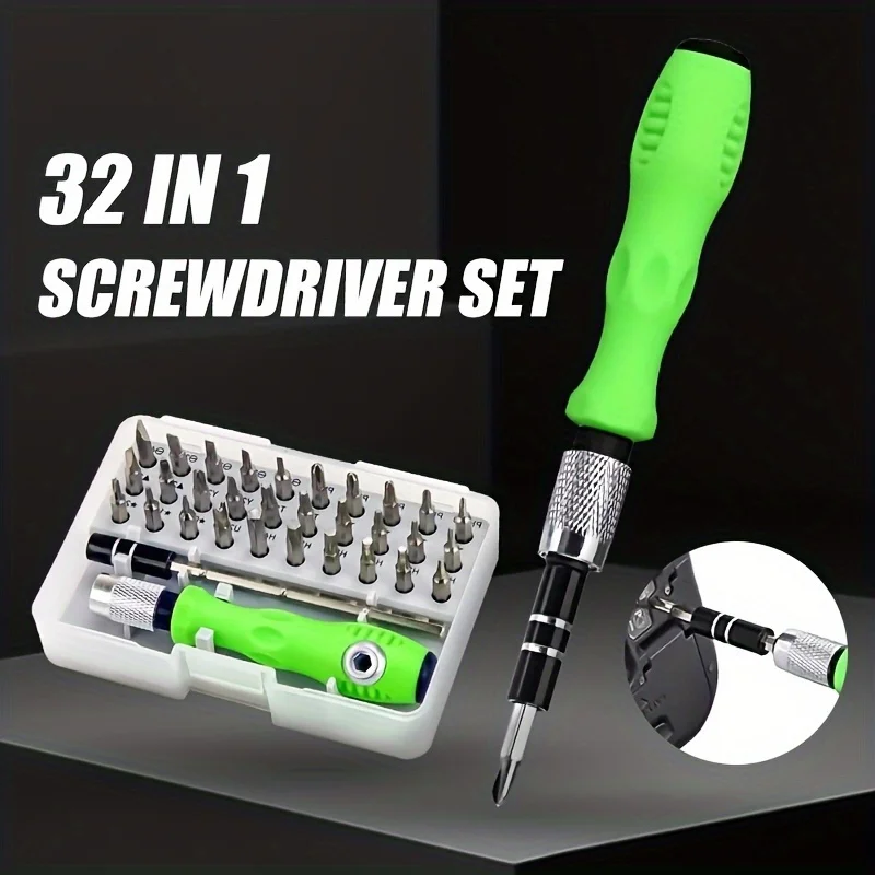 32-in-1 Mini-Präzisions-Schraubendreher-Set - Mini Magnetische Kreuz- und Schlitzschraubendreher, Perfekt für Möbel, Telefone, Computer – Detail 1