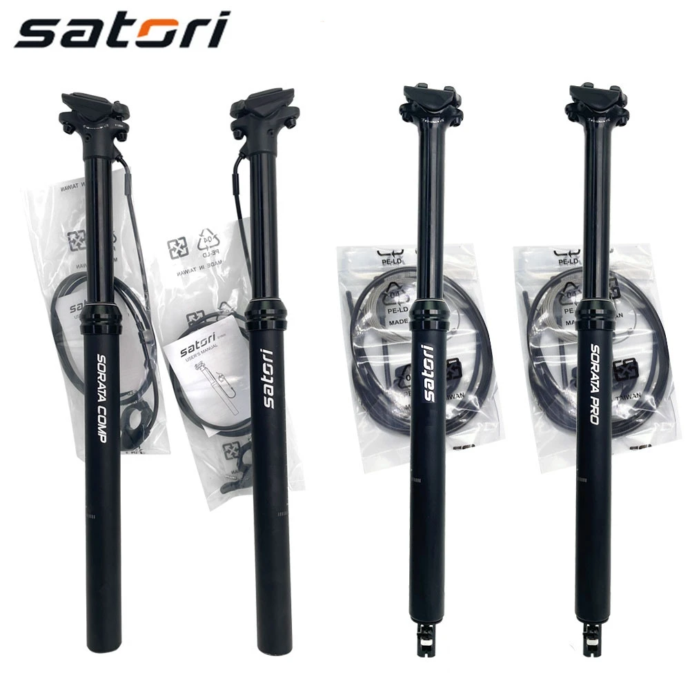 

SATORI PRO COMP MTB Dropper Seatpost 30.9 31.6 Internal/External Wiring Mountain Bike Suspension Seat Post 125/150mm Travel