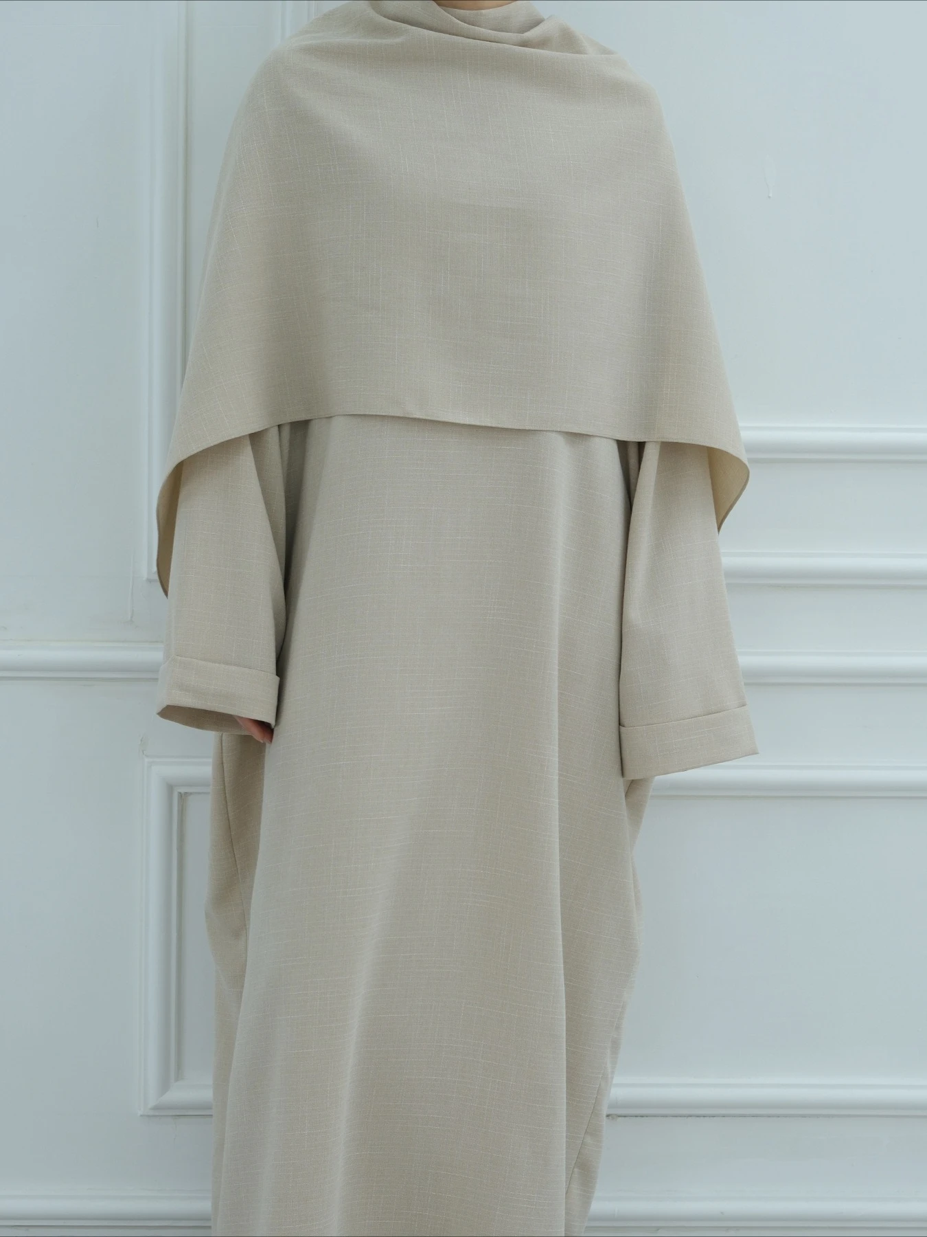 فستان حفلة عيد وشاح المرأة المسلمة 2 قطعة مجموعة طويلة الأكمام جلابية رمضان فساتين طويلة Vestidos Largos قفطان عربي رداء طويل #6