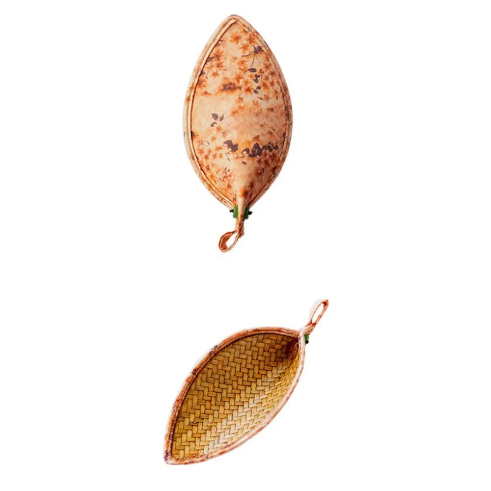 

Household Bamboo Woven Tea Chaze Oval Retro Tea Shovel Chinese Style Tea Tray Gift