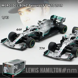 Bburago-mercedes-amg Petronasレーシングカーモデル,1:43,f1,w10,#44,策定aa 1スケール,ダイキャストメタル,Benz,合金玩具,w07,w10,b827,2019